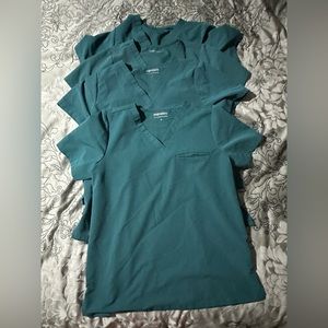 Mandala Caribbean Blue One-Pocket Scrub Top